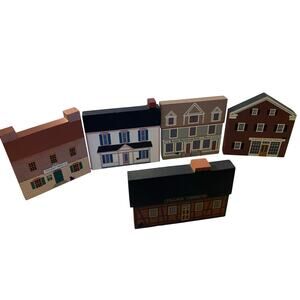 1989 The Cat’s Meow Series VII Lot of 5 Buildings –signed by Faline